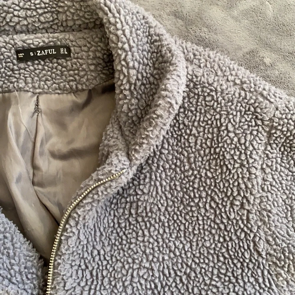 ZAFUL Grey Sherpa Jacket - Picture 6 of 6
